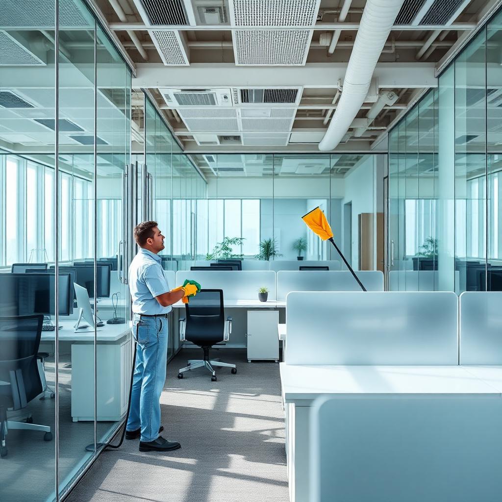 Clean modern commercial office space