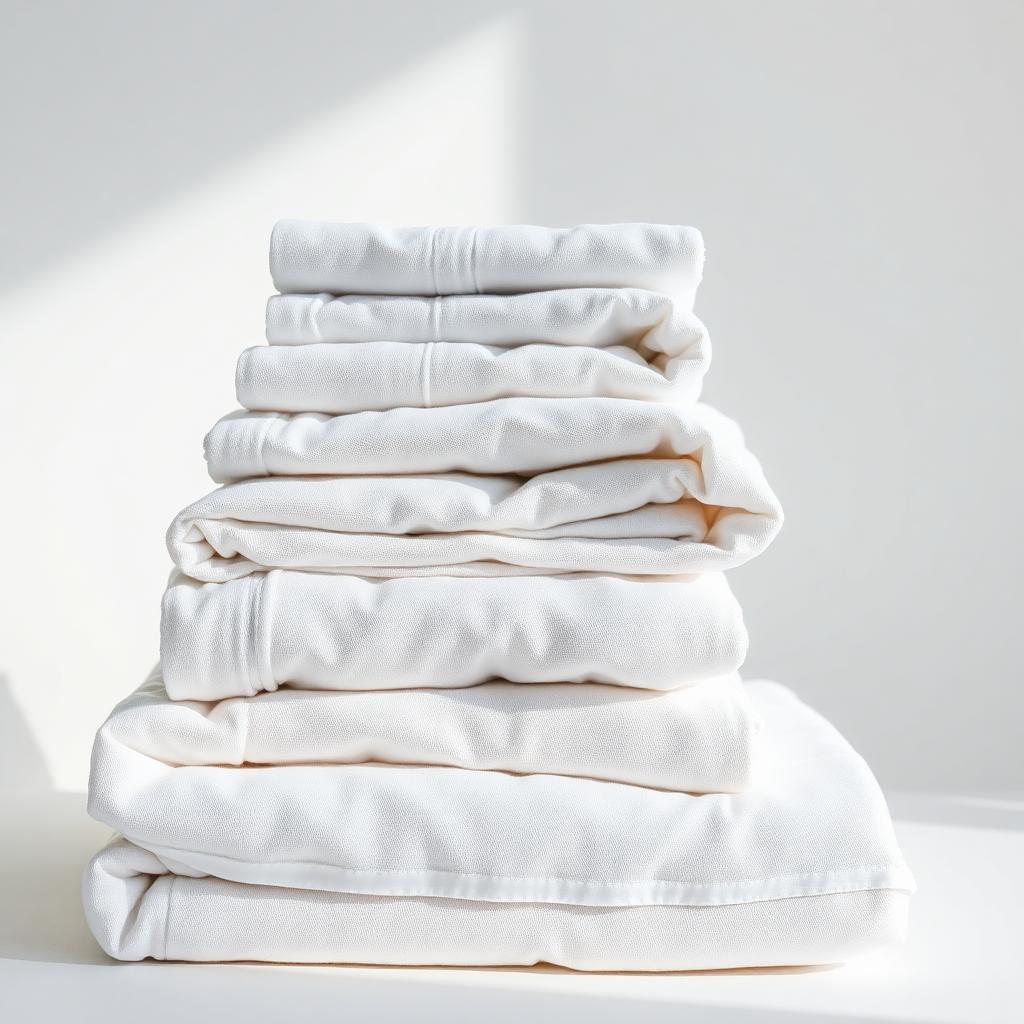 Laundry, dry cleaning and folded linens ready for delivery